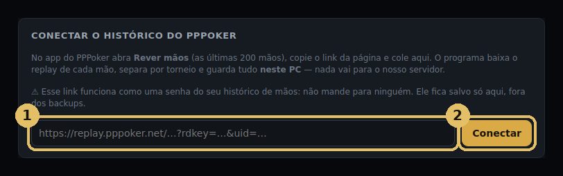 Campo para colar o link no ChipEasy